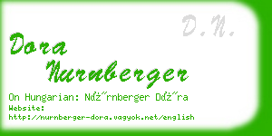 dora nurnberger business card